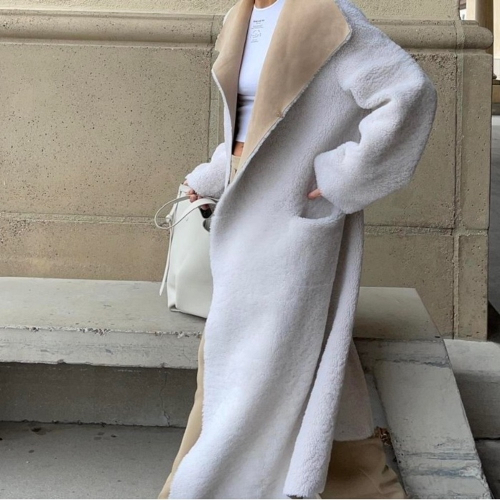 Nour Hammour birthday shearling coat size 38